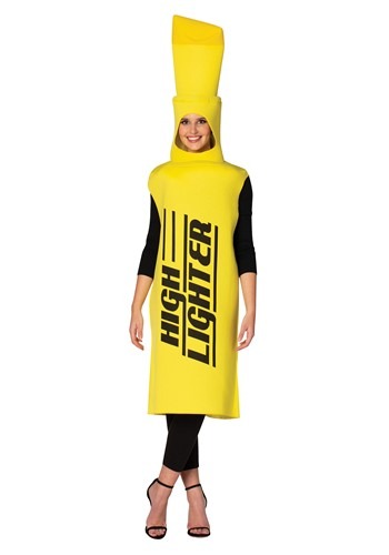 Adult Yellow Highlighter Marker Costume