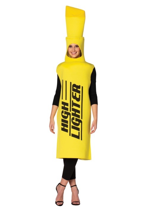 Adult Yellow Highlighter Marker Costume