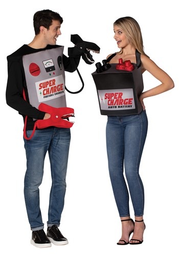 Adult Battery Jumper Cables Couples Costume