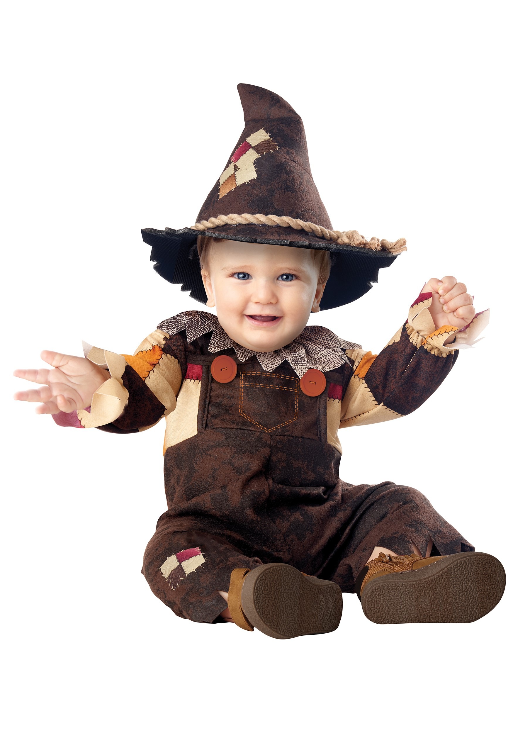 Photos - Fancy Dress California Costume Collection Happy Harvest Scarecrow Infant Costume Brown 