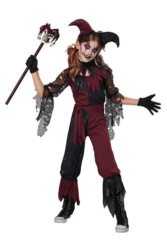 Girls Psycho Jester Costume
