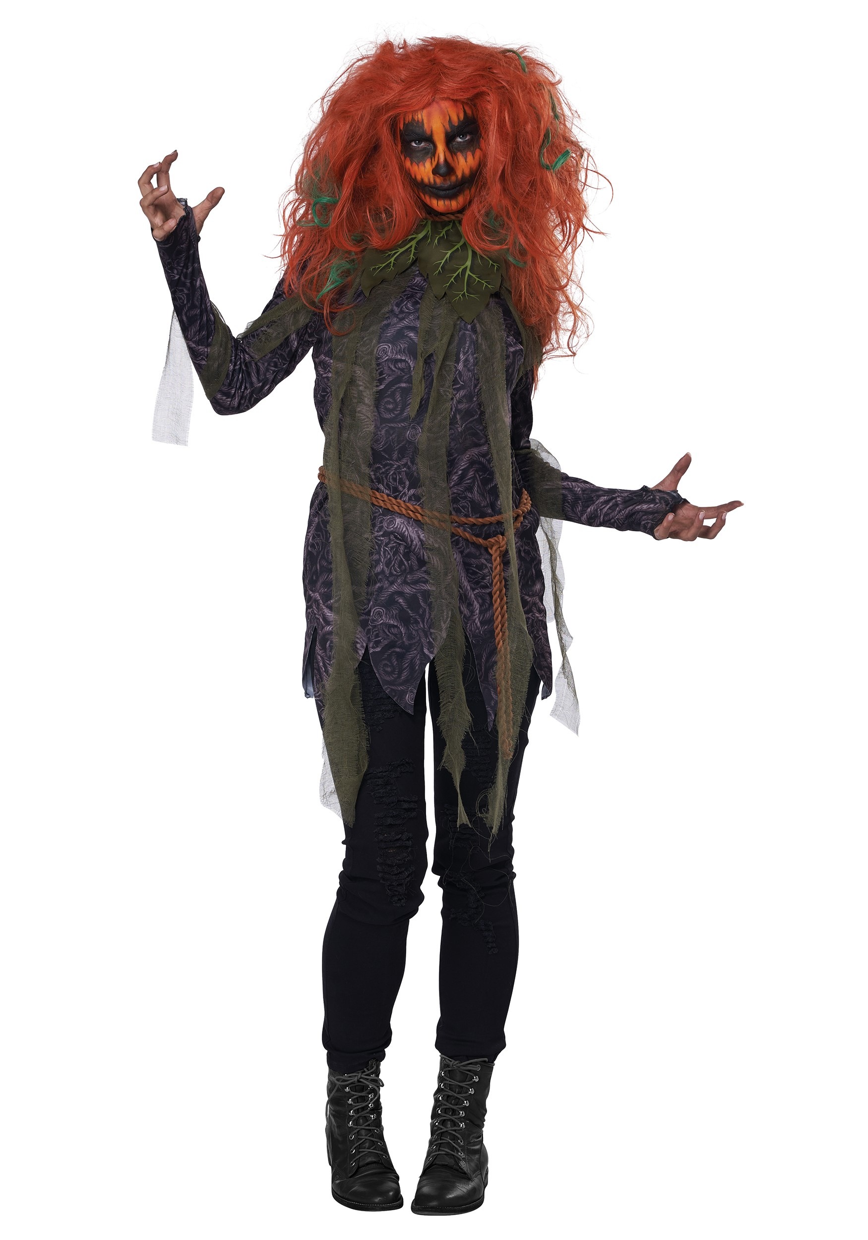 Photos - Fancy Dress California Costume Collection Pumpkin Monster Costume for Women Green/ 