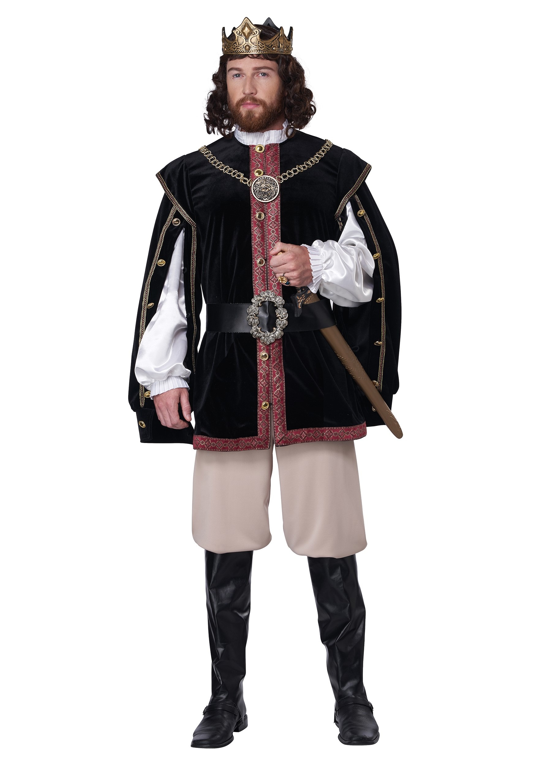 Photos - Fancy Dress California Costume Collection Men's King Costume Black/Brown/Red C 