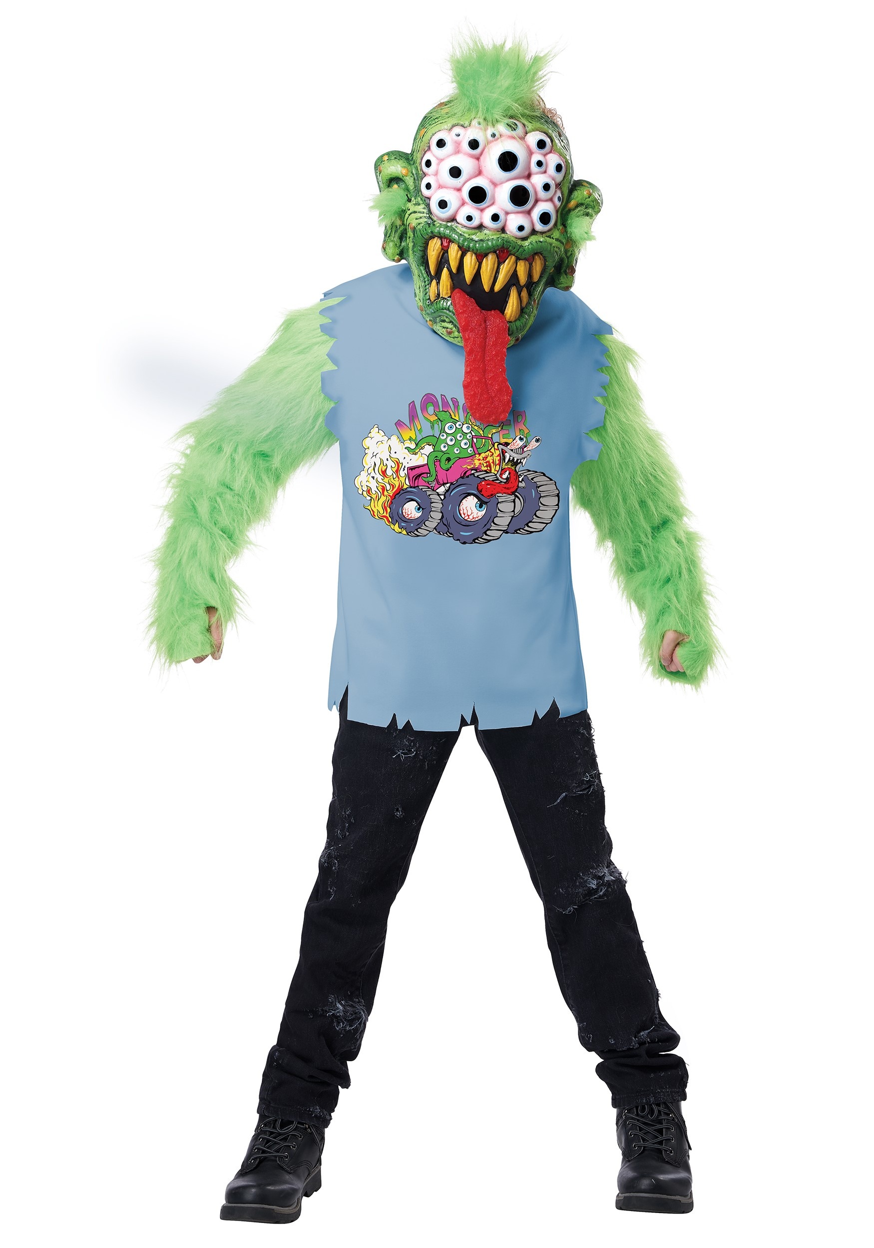 Photos - Fancy Dress California Costume Collection See Monster Costume for Kids Green/Blue& 
