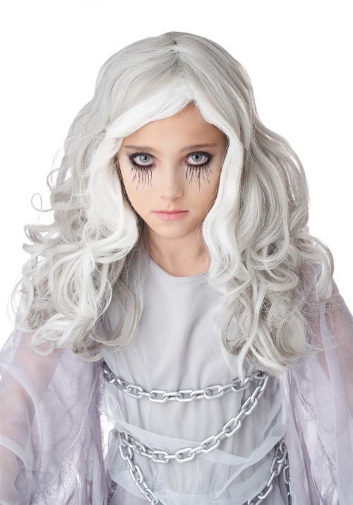 Glow In The Dark Ghost Wig For Kids