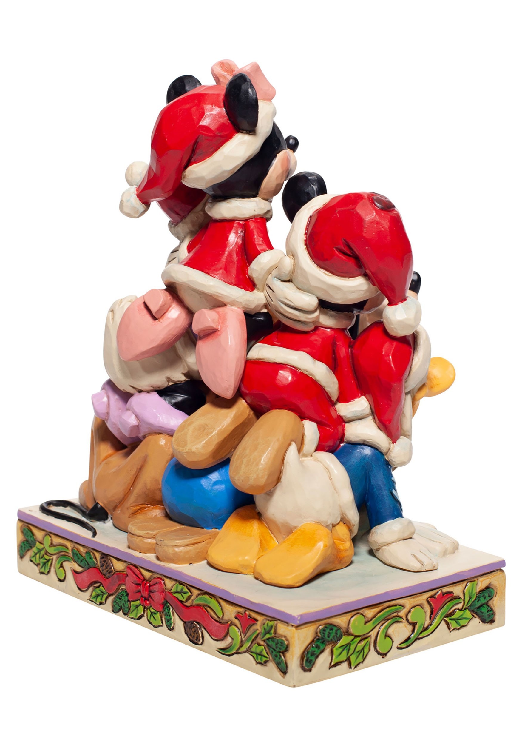 mickey and minnie christmas statue