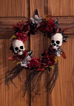 Wreath with Skulls & Roses Decoration