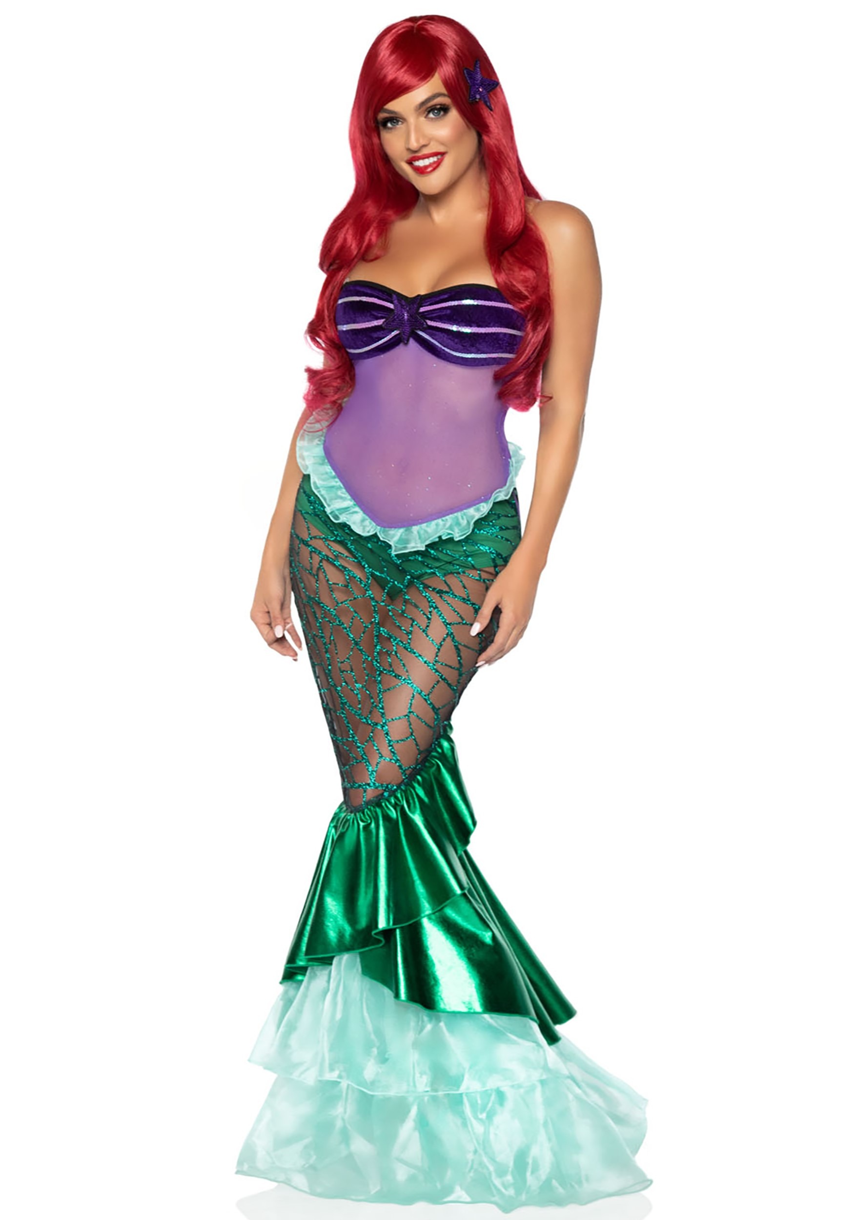 Photos - Fancy Dress MKW Leg Avenue Under the Sea Mermaid For Women Purple/Green/Blue LE869 