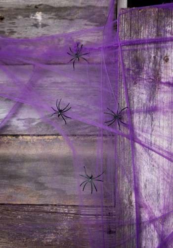 Black Light Activated Purple Glow Spider Web
