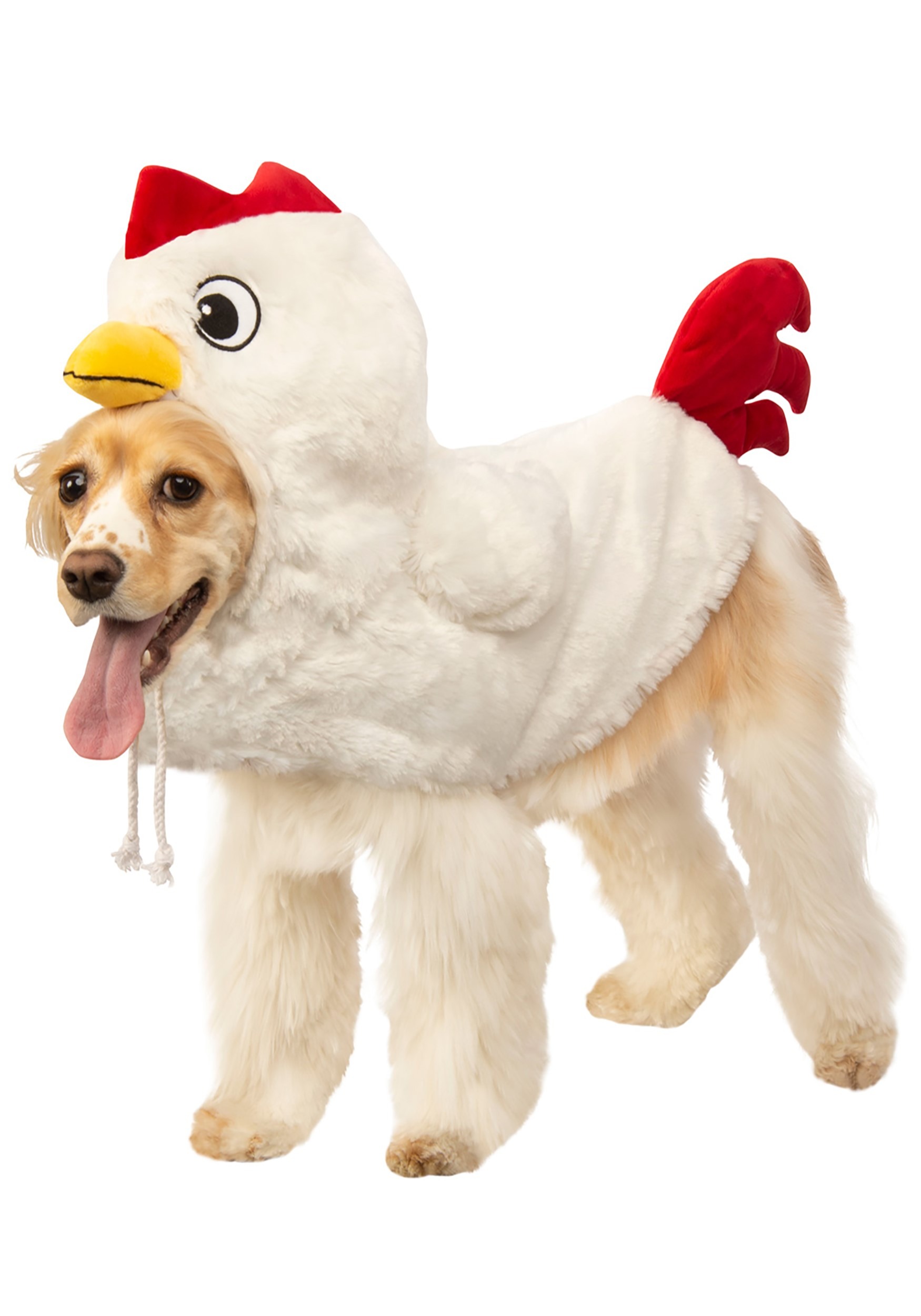 Photos - Fancy Dress Rubies Costume Co. Inc Clucking Chicken Dog Costume Yellow/Red/Whi 