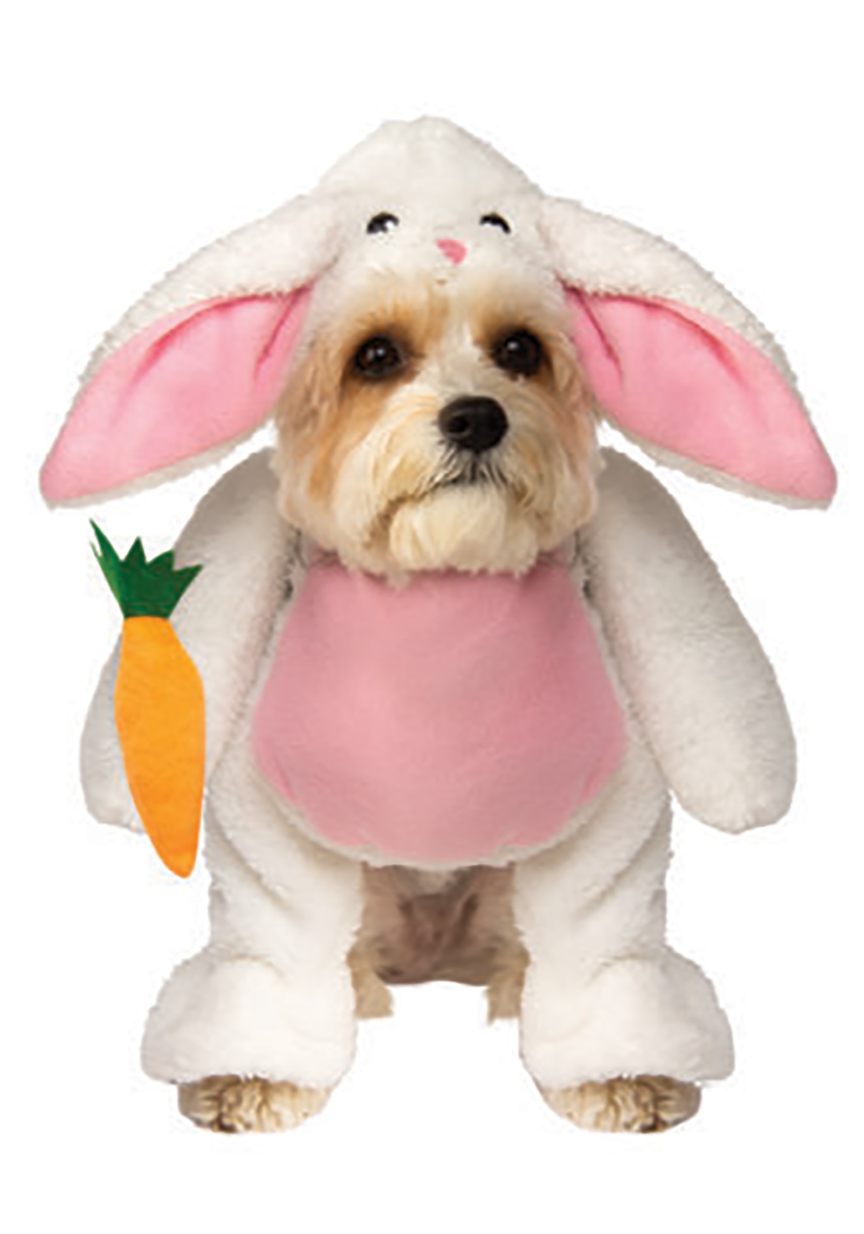 Photos - Fancy Dress Rubies Costume Co. Inc Hopping Bunny Costume for Pets Pink/White RU200 