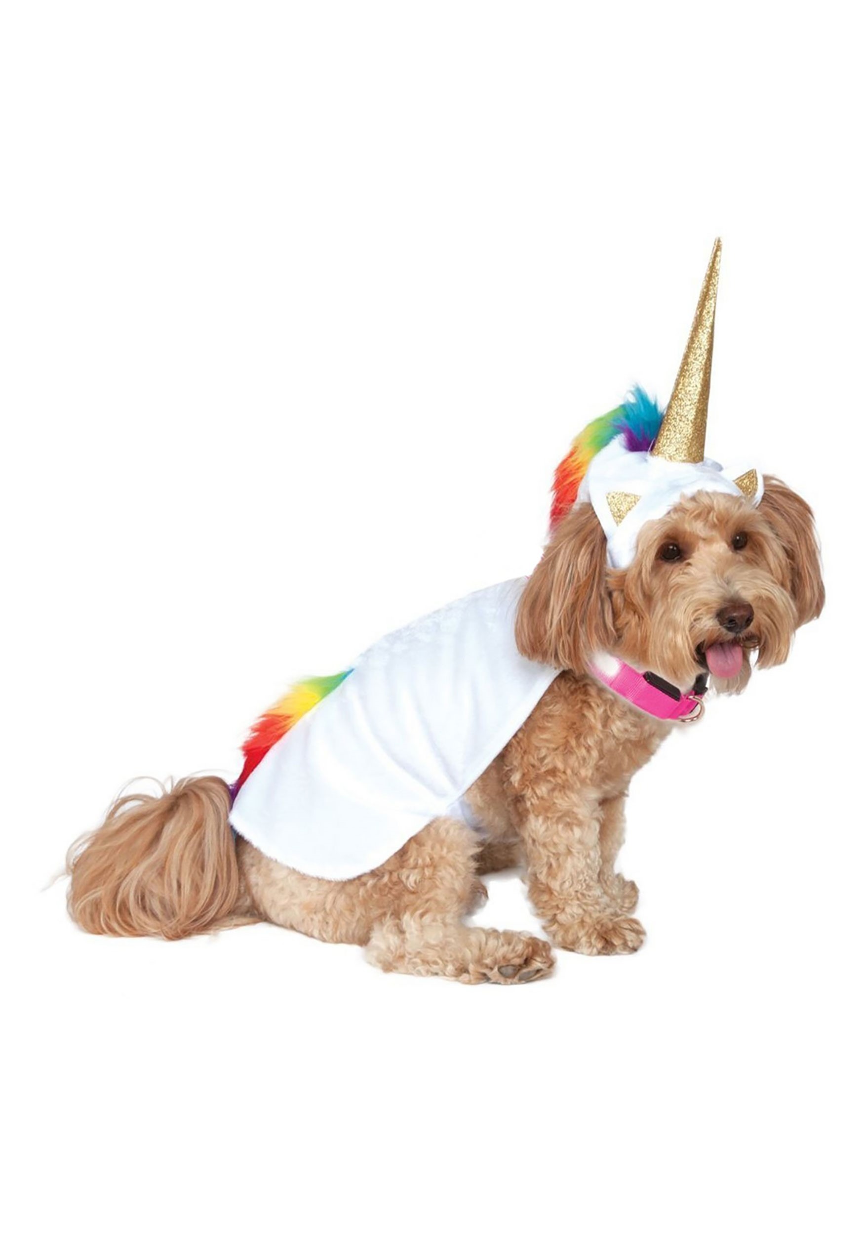 Unicorn Cape with Light Up Collar Dog Costume