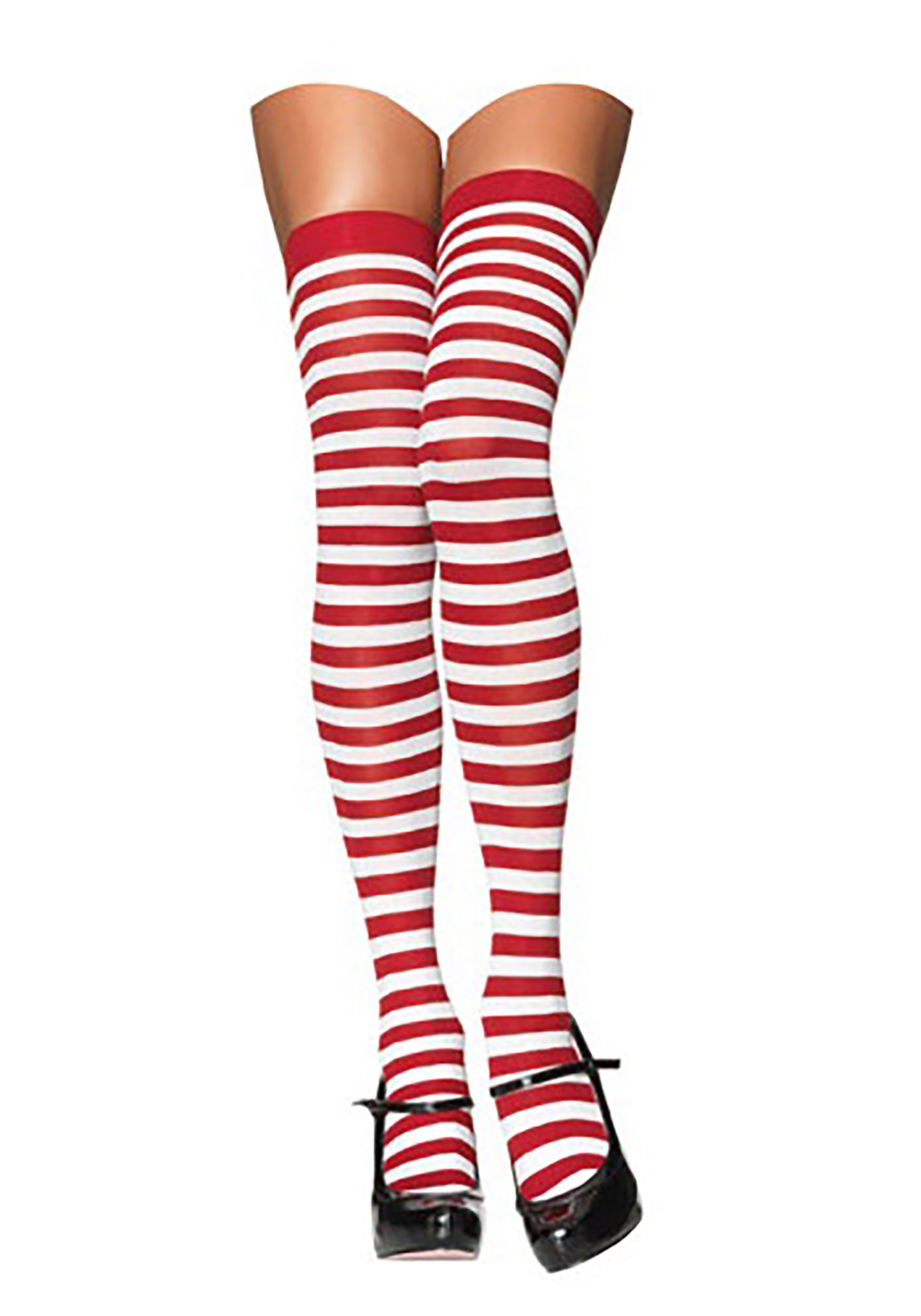 Candy Cane Striped Womens Stockings