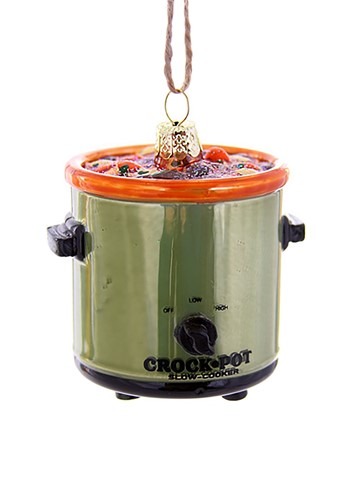 Glass Slow Cooker Ornament 