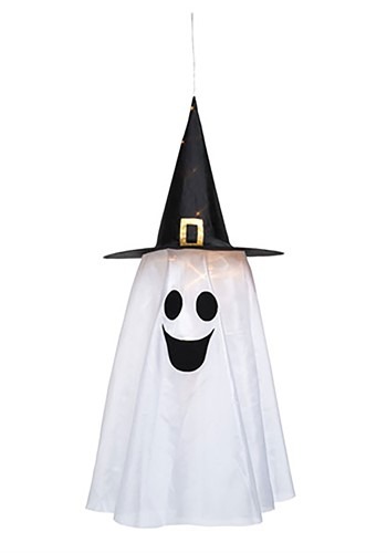 Fabric Light Up Witch Hat Ghost Decoration