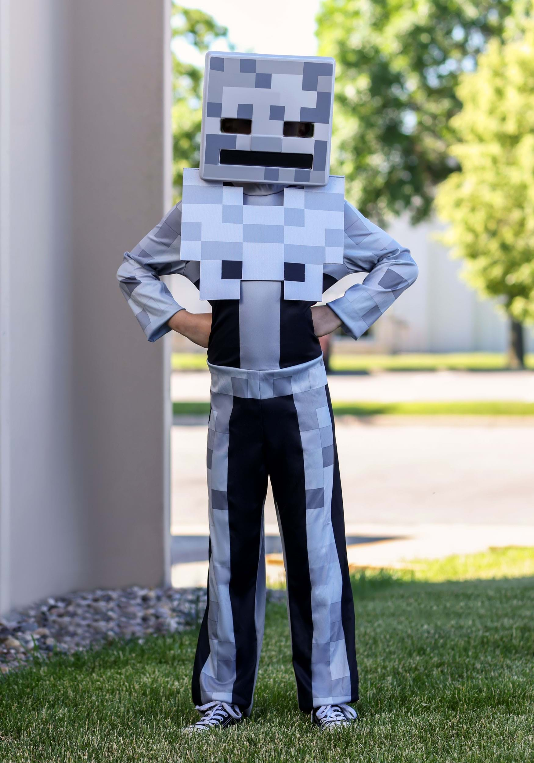 minecraft skeleton costume head