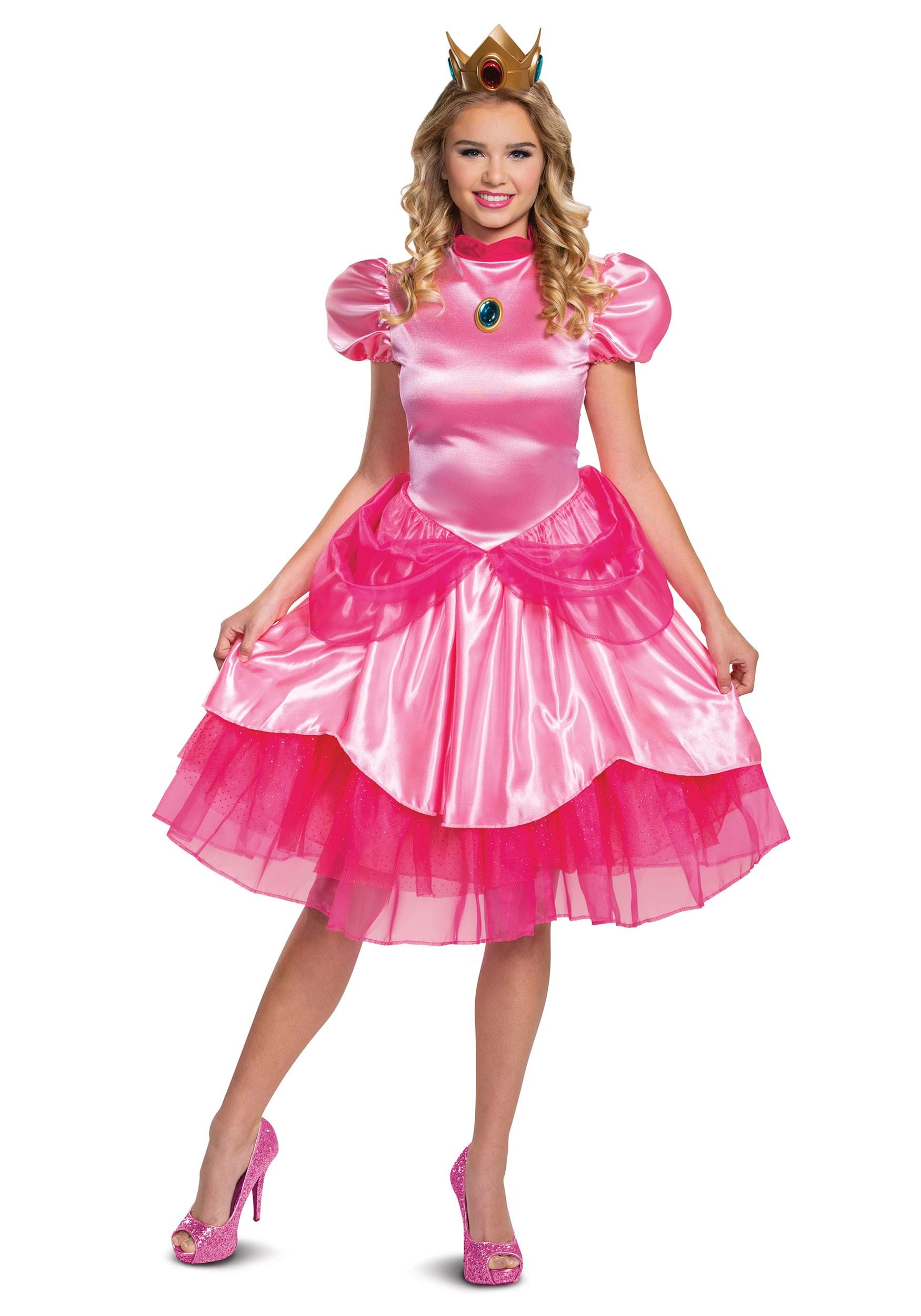 Photos - Fancy Dress Deluxe Disguise  Super Mario Princess Peach Womens Costume Pink DI10693 