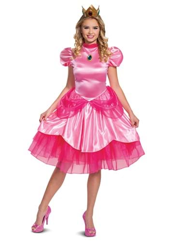 Deluxe Womens Super Mario Princess Peach Costume
