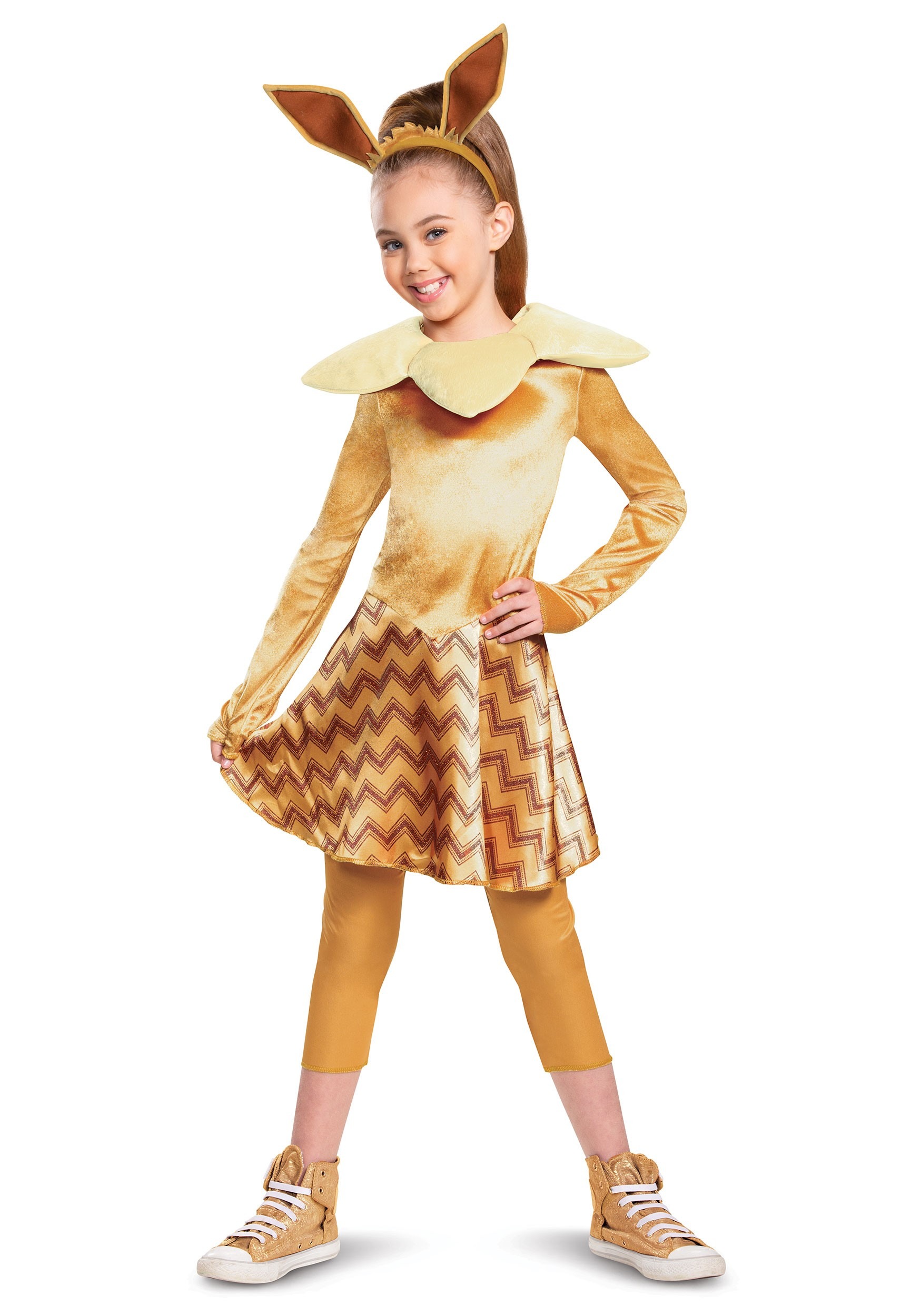 Photos - Fancy Dress Deluxe Disguise  Girl's Pokémon Eevee Costume Yellow DI90760 