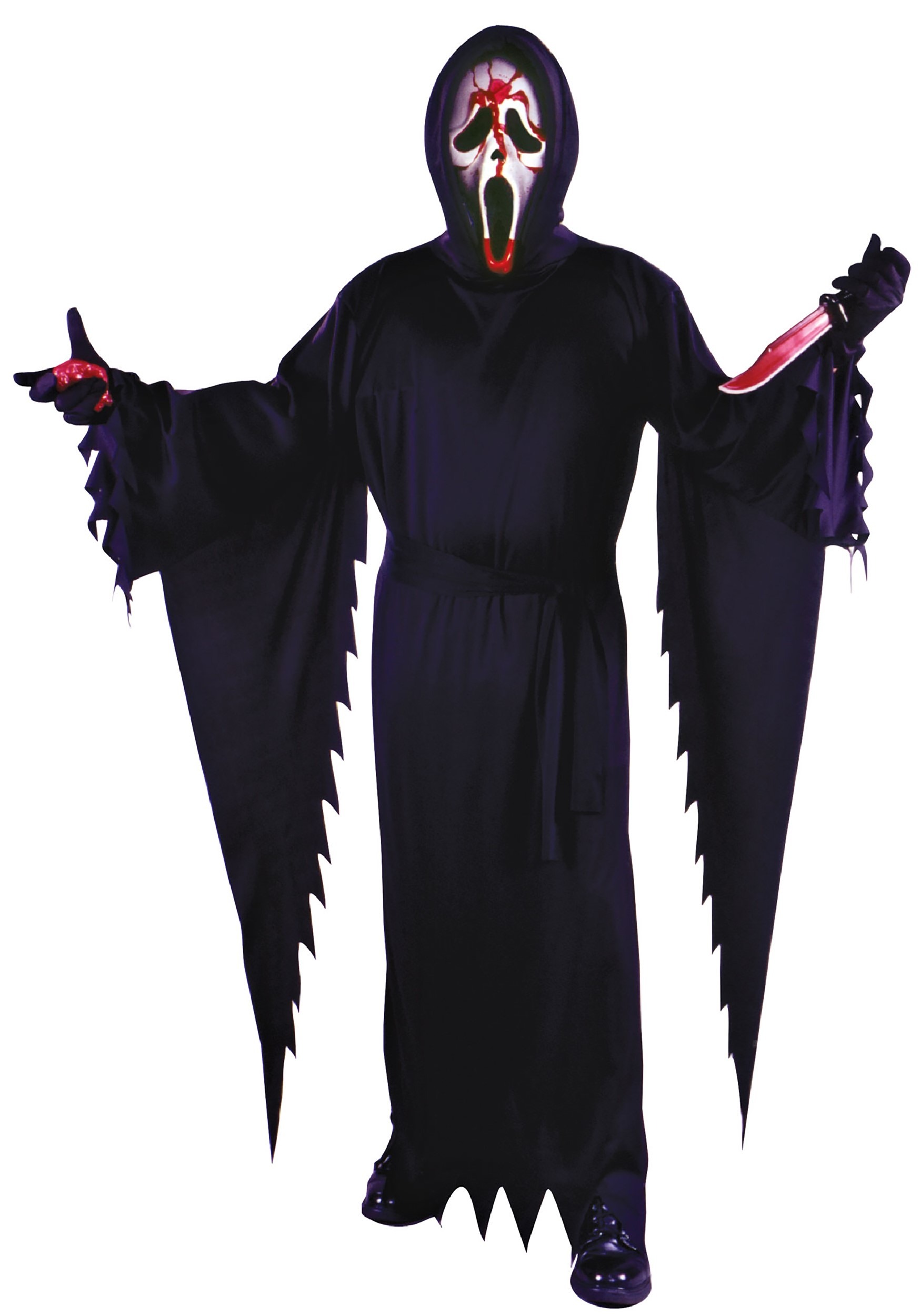 Fun World Ghost Face Adult Costume Hooded Mask – Official Scream Halloween Mask (One Size)