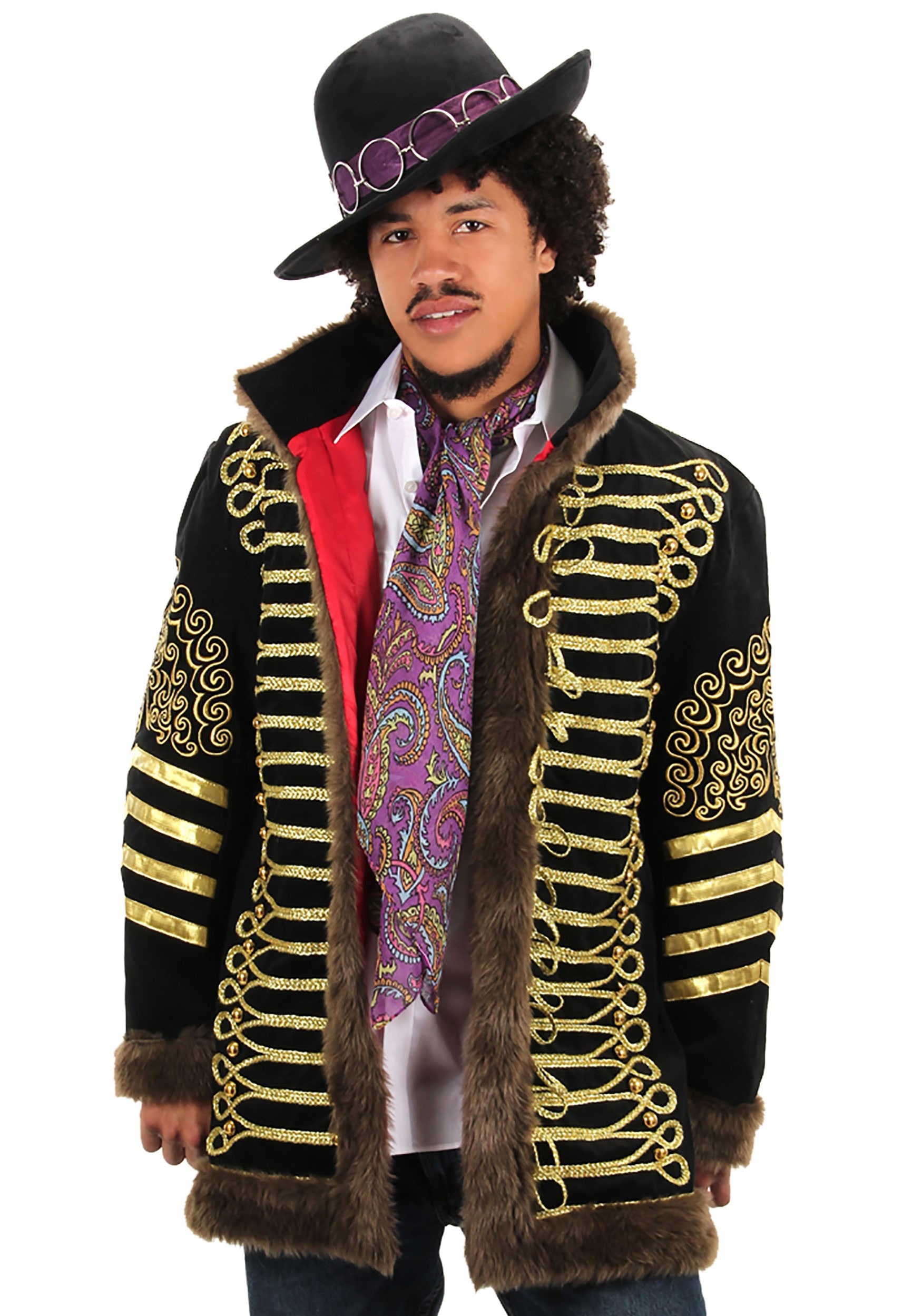 Jimi Hendrix Mens Deluxe Jacket Costume