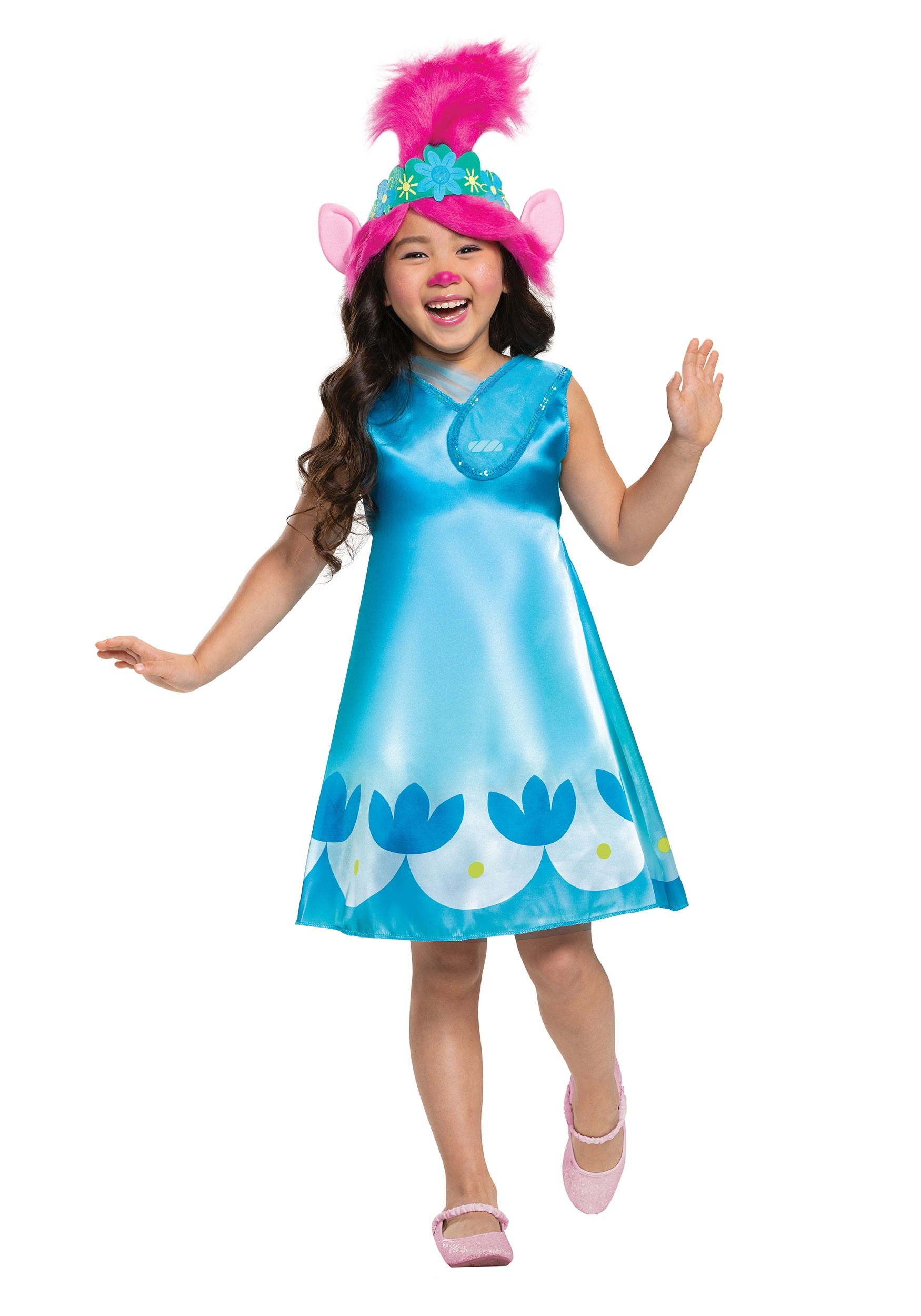 Photos - Fancy Dress Dreamworks Disguise Trolls World Tour Classic Poppy Costume for Girl's Pink/Blue 