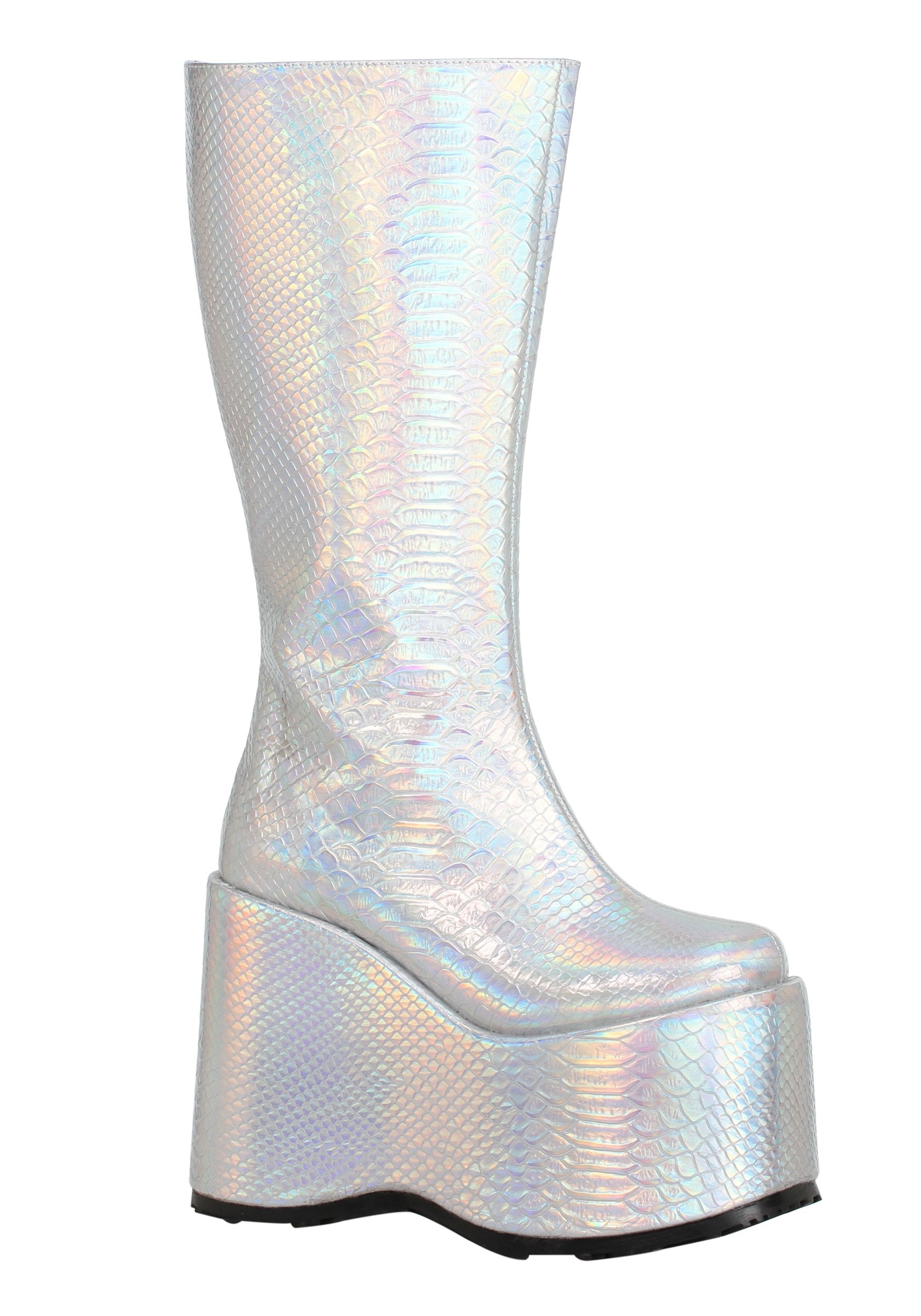 Silver Holographic Galactic Womens Boots