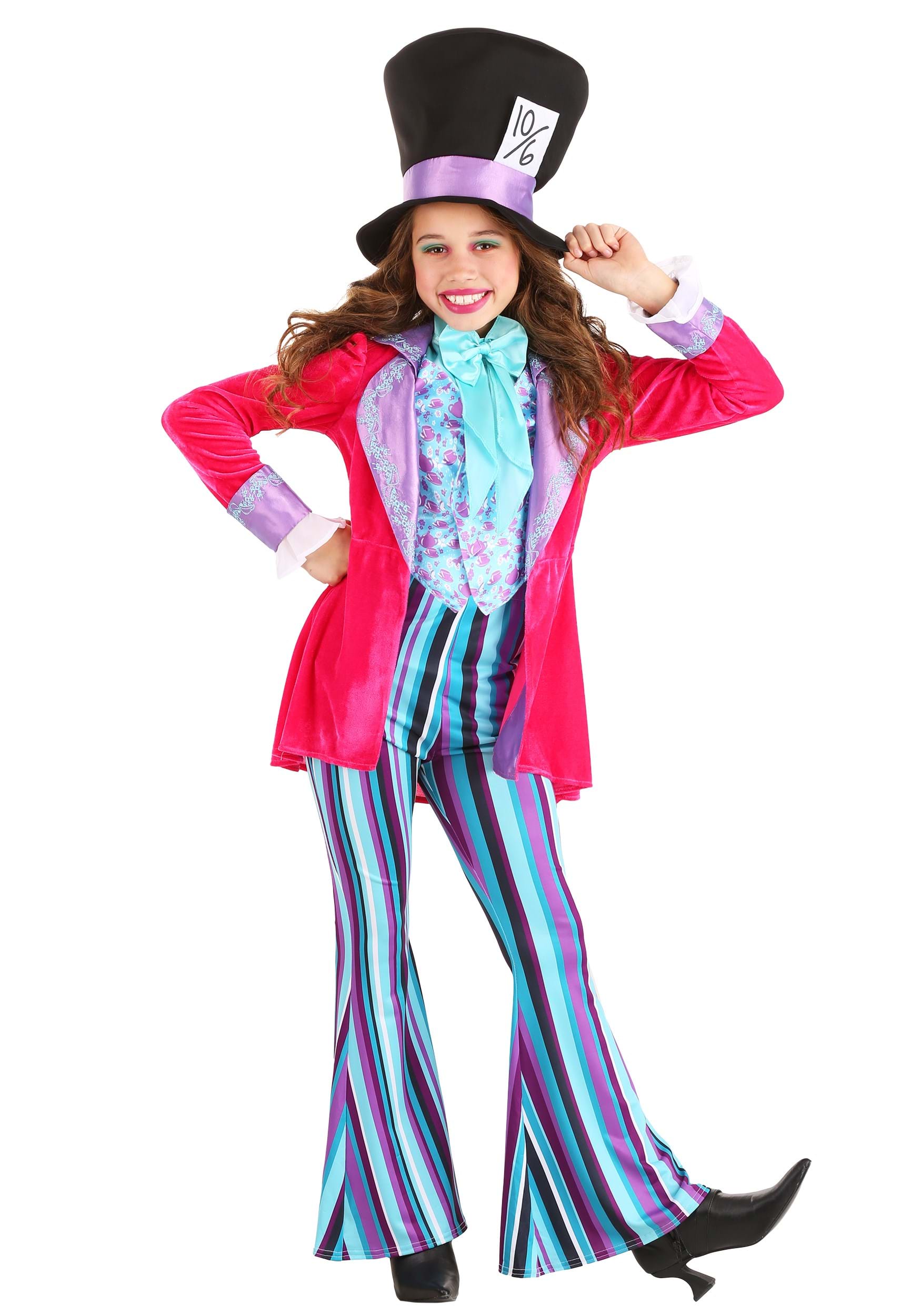 Photos - Fancy Dress Mad Hatter FUN Costumes Whimsica Girl's  Costume Pink/Purple/Blue F 