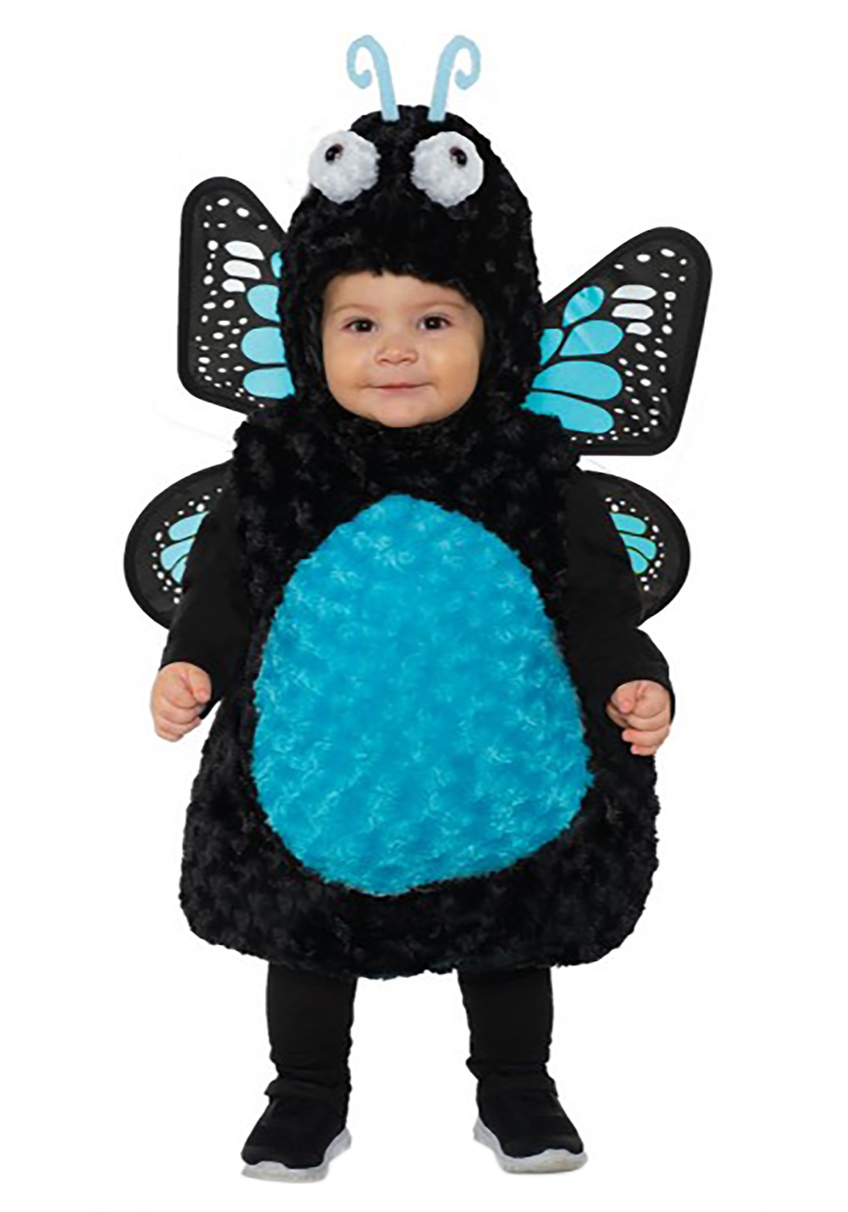 Fuzzy Blue Toddler Butterfly Costume