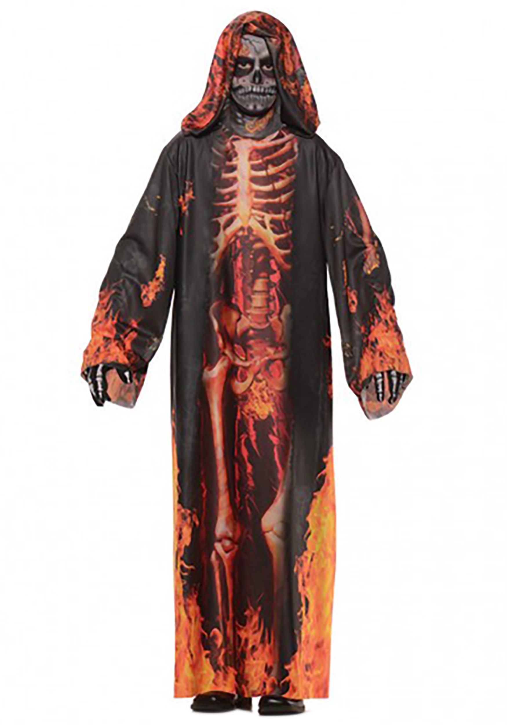 Photos - Fancy Dress ROBE Underwraps Underworld Kid's  Costume Black/Orange UN26211 
