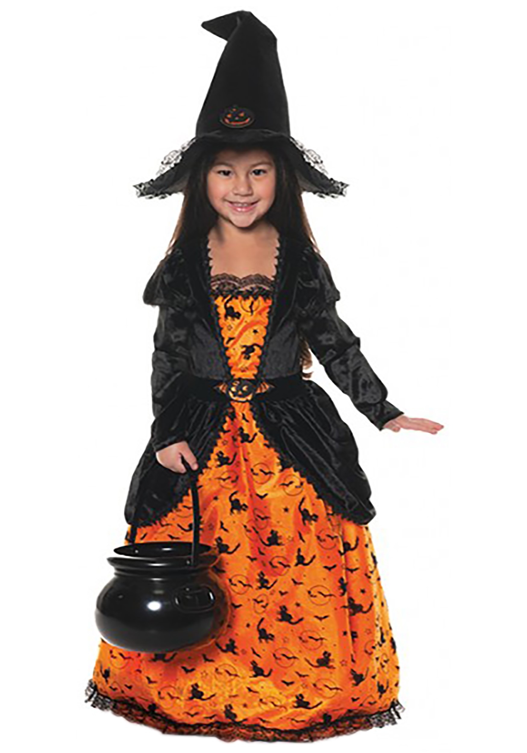 Pumpkin Witch Girls Costume