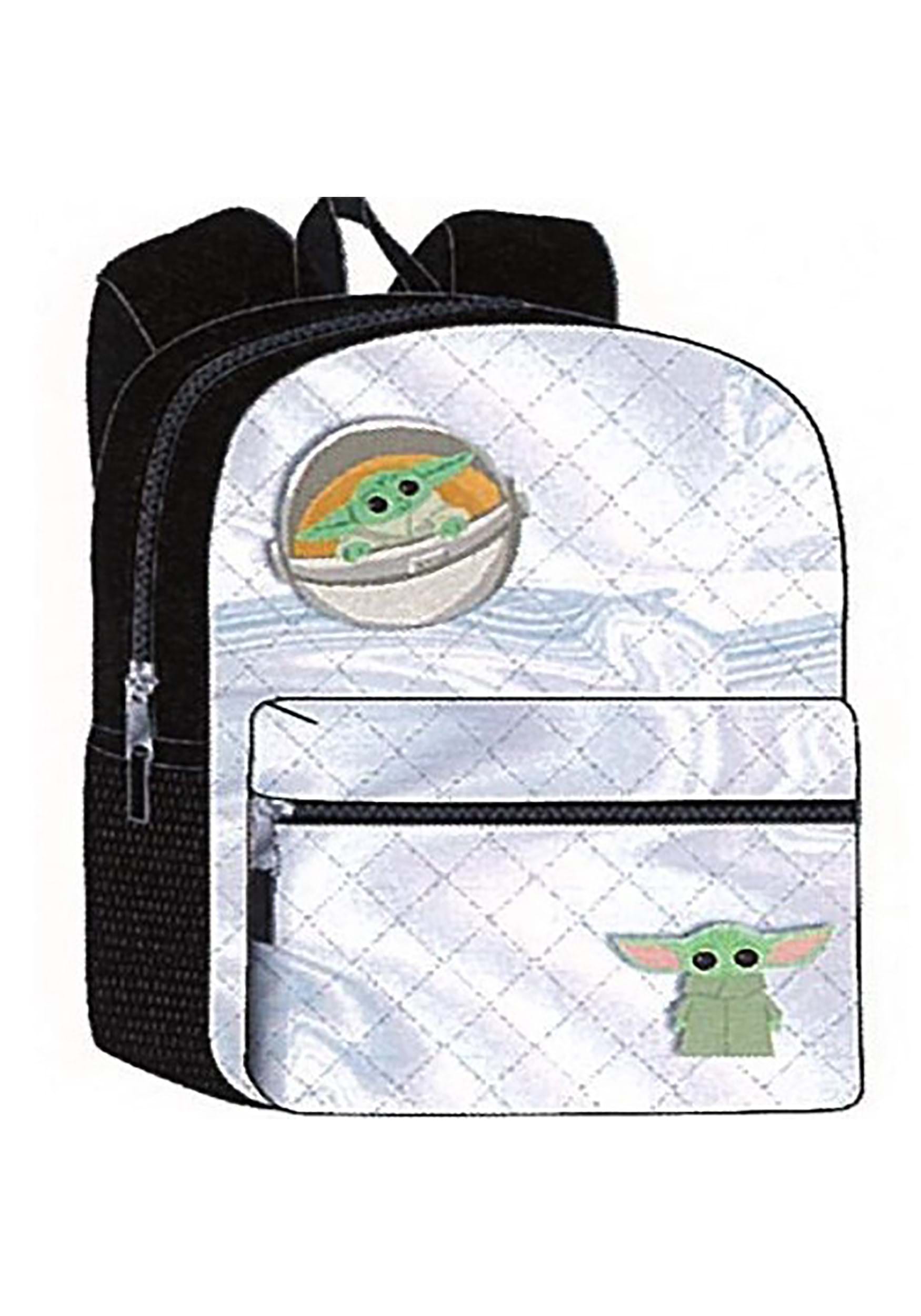 16" Star Wars "The Child" Baby Yoda Shiny Quilted Backpack