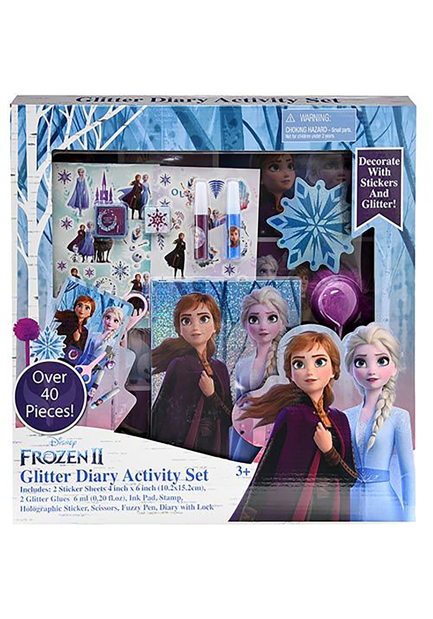 Details about   Disney Frozen II 2 Sparkling Journal Diary Set w/Stickers,Gems,Sequins & Gel Pen 