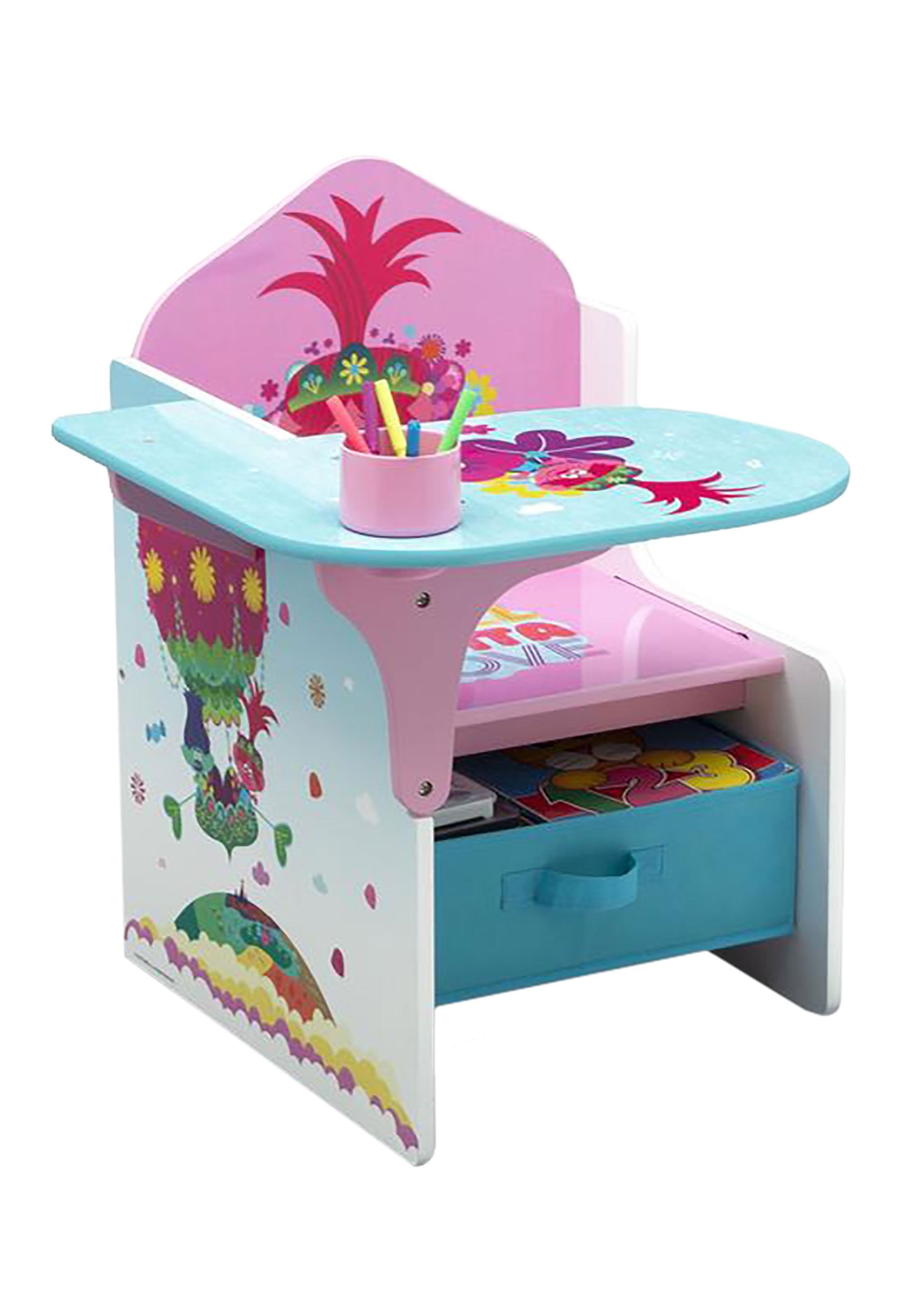 Trolls Poppy Chair Desk w/ Storage Bin