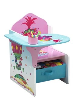 Trolls Poppy Chair Desk with Storage Bin