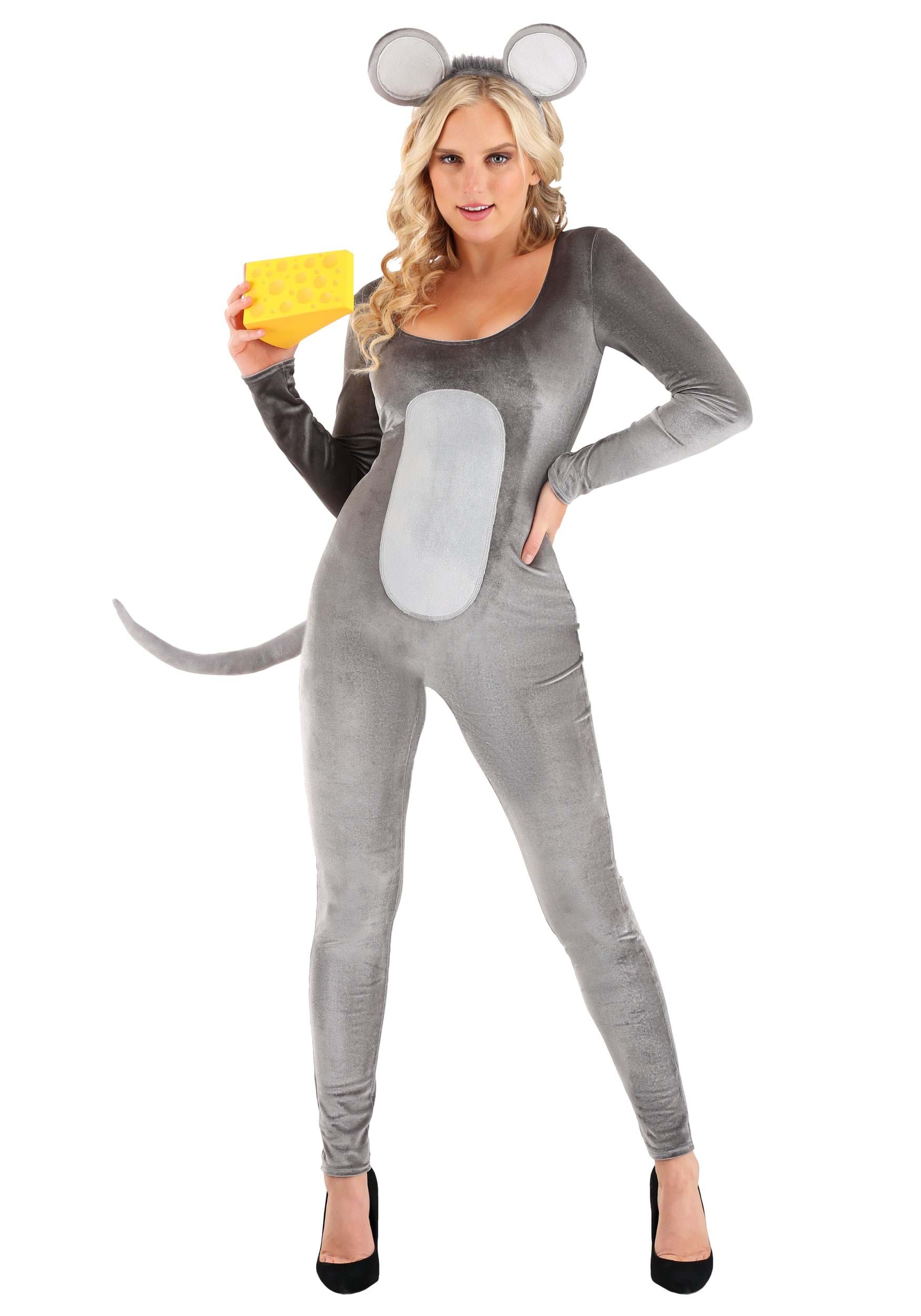 Photos - Fancy Dress FUN Costumes Mouse Jumpsuit Costume for Women's Gray FUN1756AD
