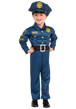 Boys Top Cop Muscle Costume