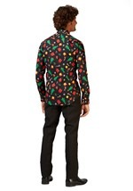 Adult Christmas Icons Button Up Shirt Alt 1