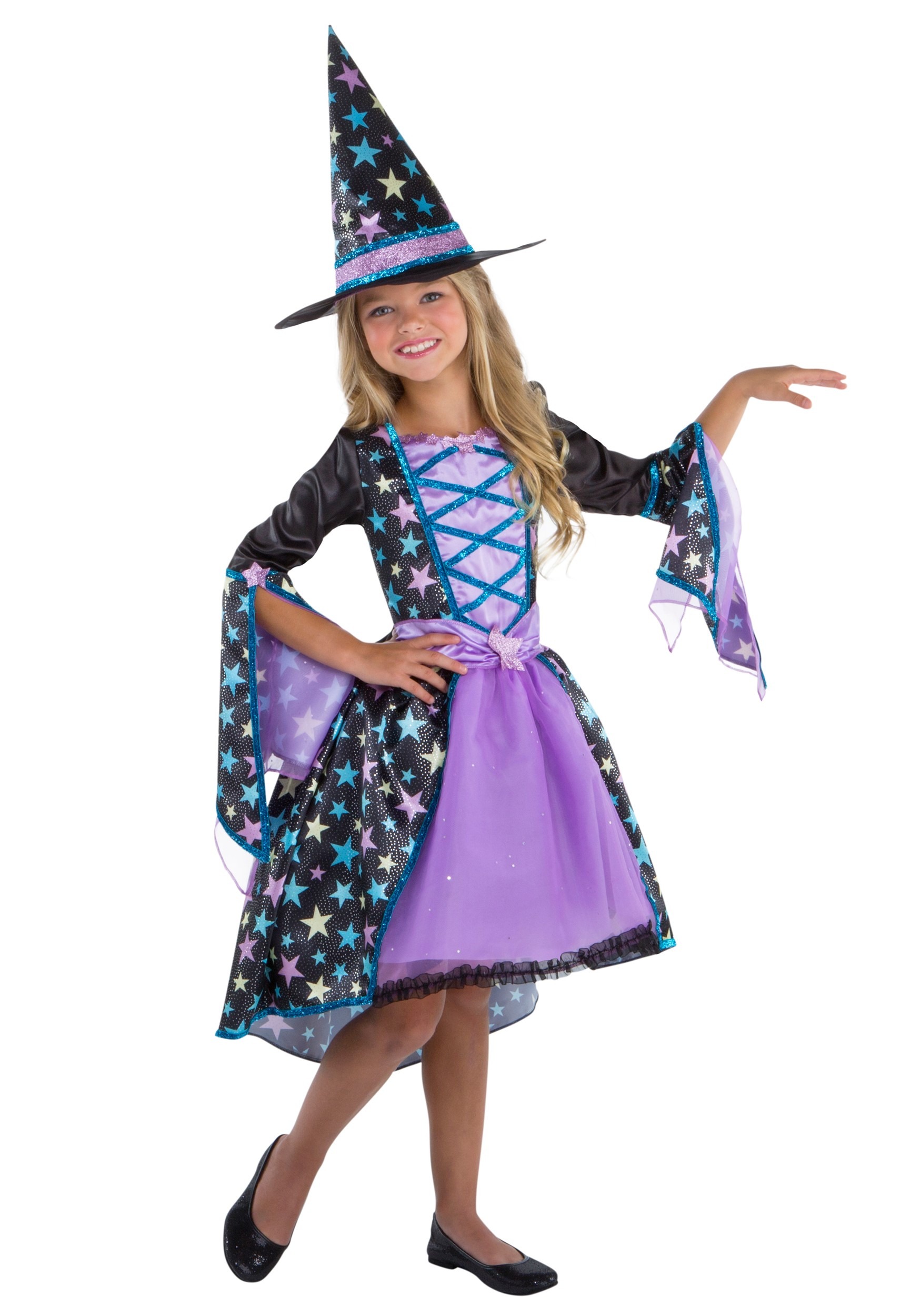 Pastel Candy Witch Girls Costume