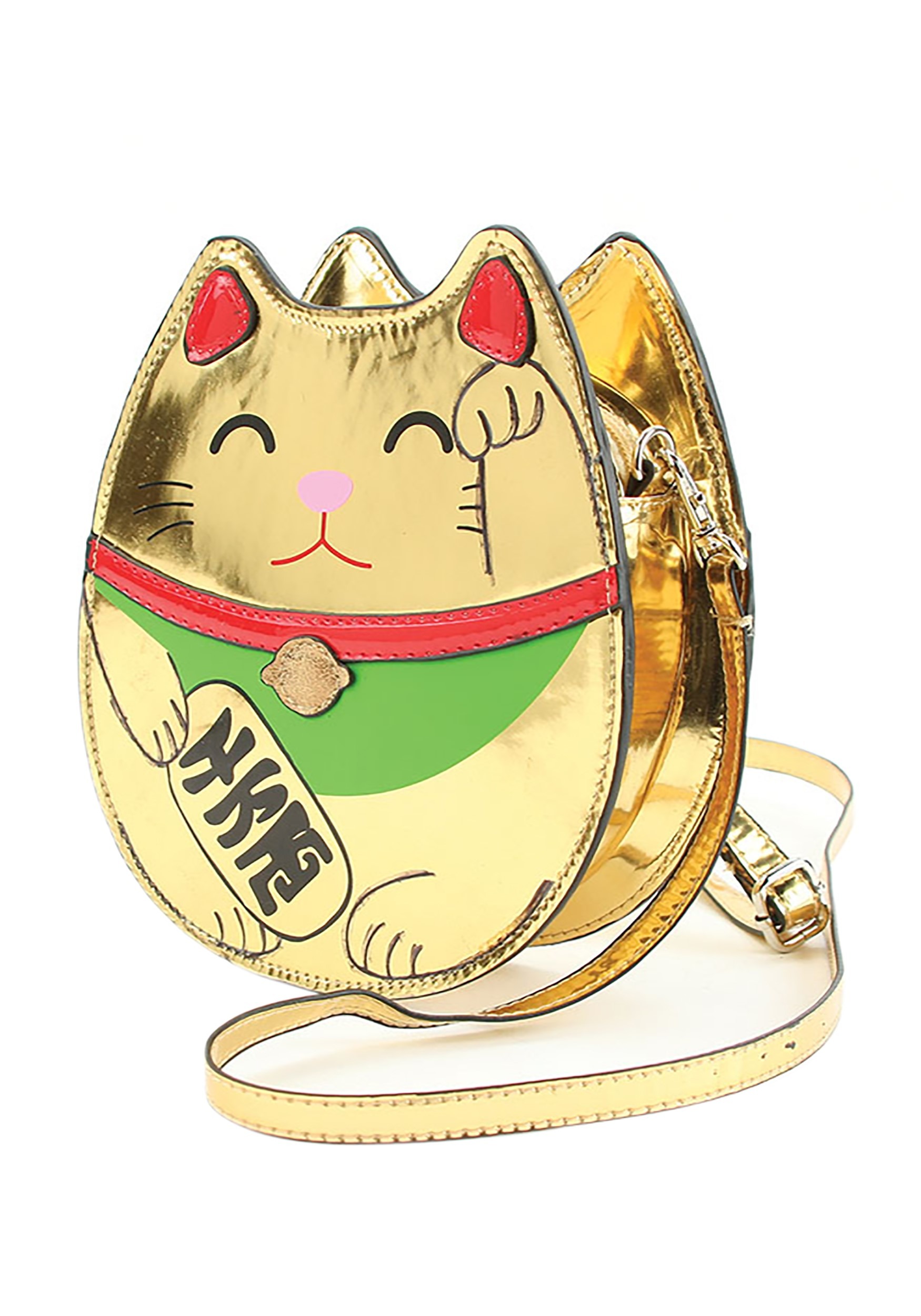 Gold Lucky Cat Handbag Purse