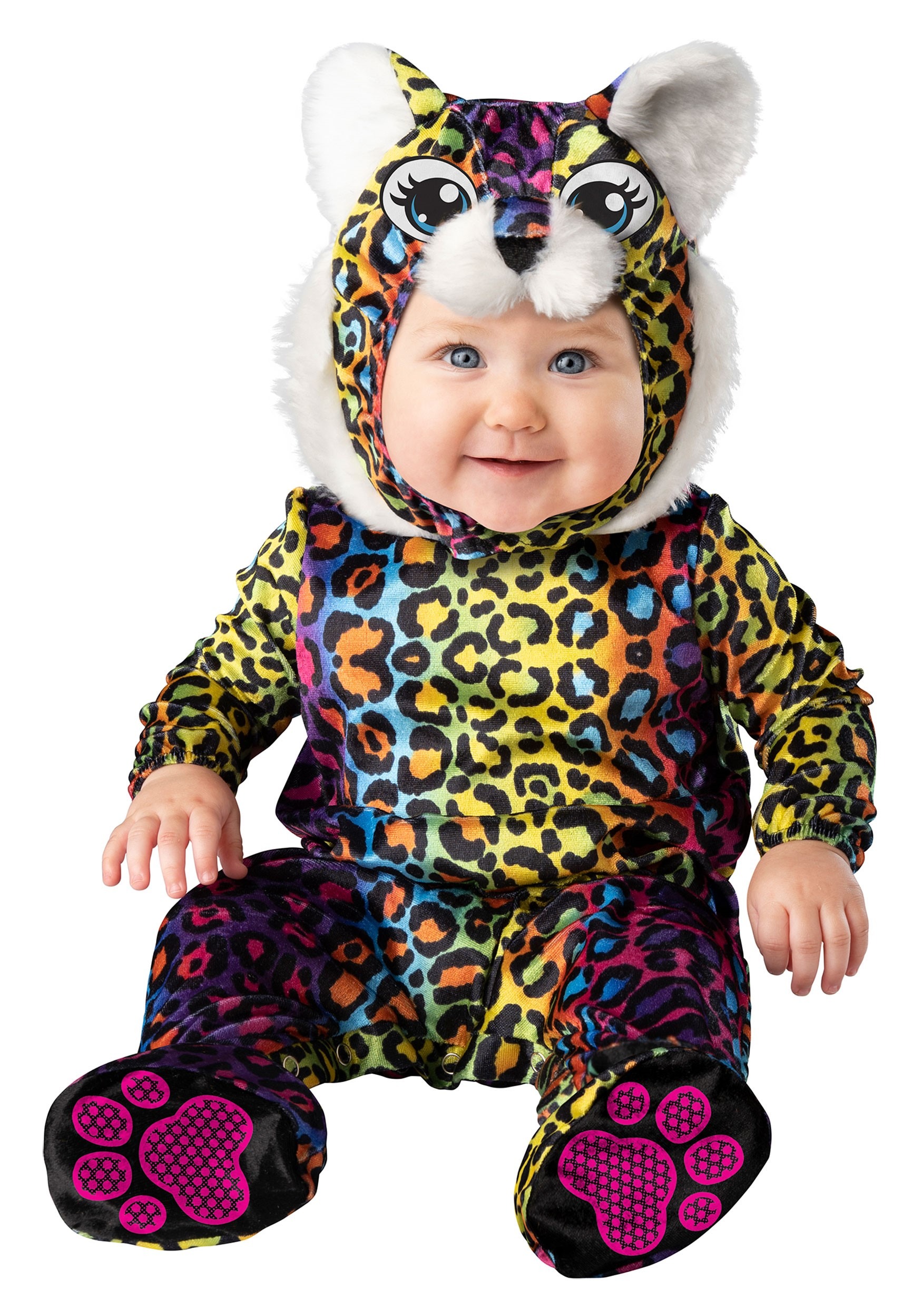 Photos - Fancy Dress NEON Fun World Infant's  Leopard Cub Costume Black/Pink/Yellow IN16 