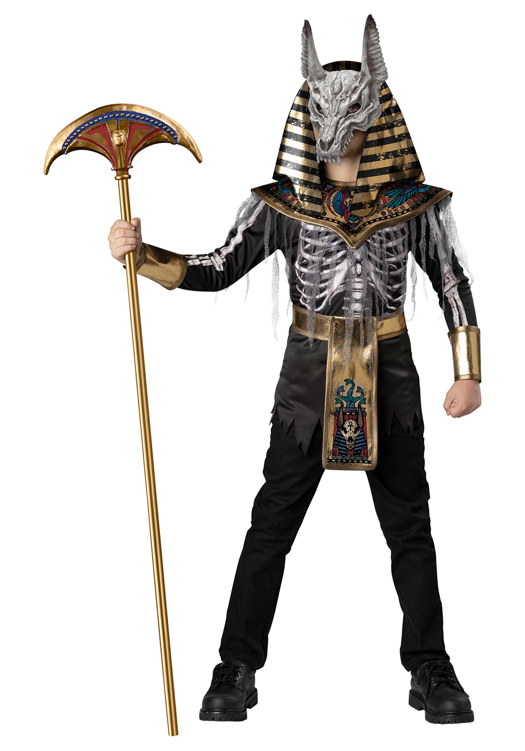 Anubis Skeleton Warrior Boys Costume