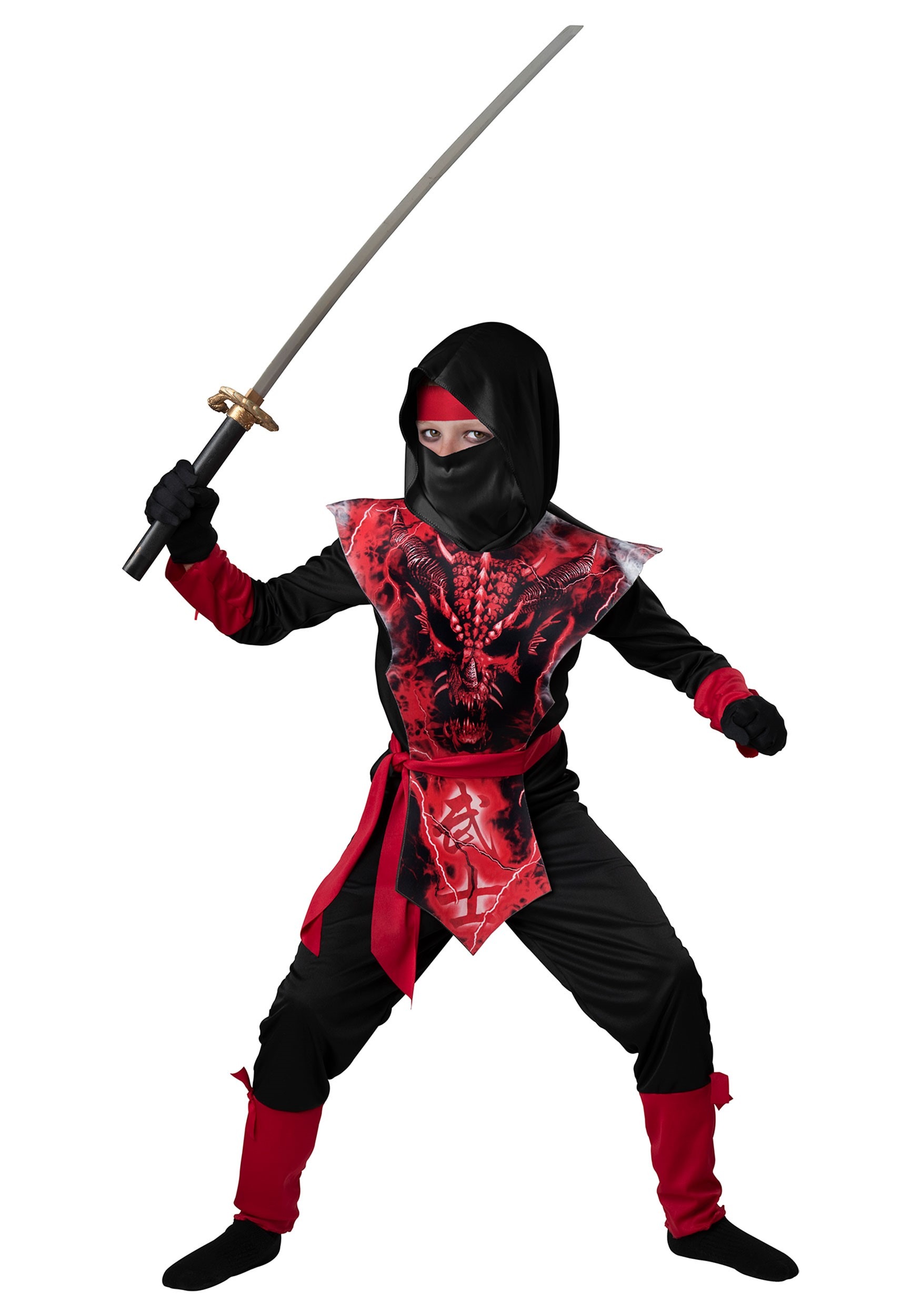 Photos - Fancy Dress Knight Fun World Death Skeleton  Costume for Boys Black/Red IN171276 