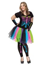 Plus Size Funky Punk Bones Womens Costume Main