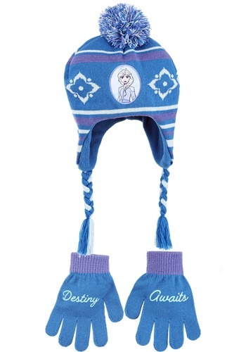 Frozen Elsa Peruvian Hat & Glove Set