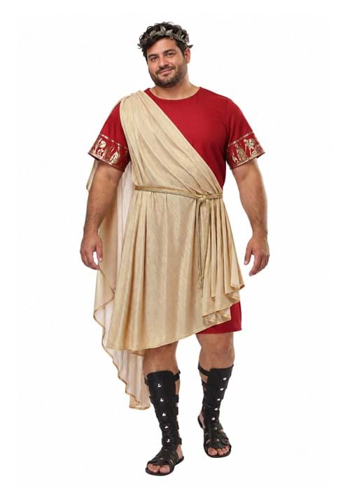 Mens Plus Size Roman Toga Costume New Main