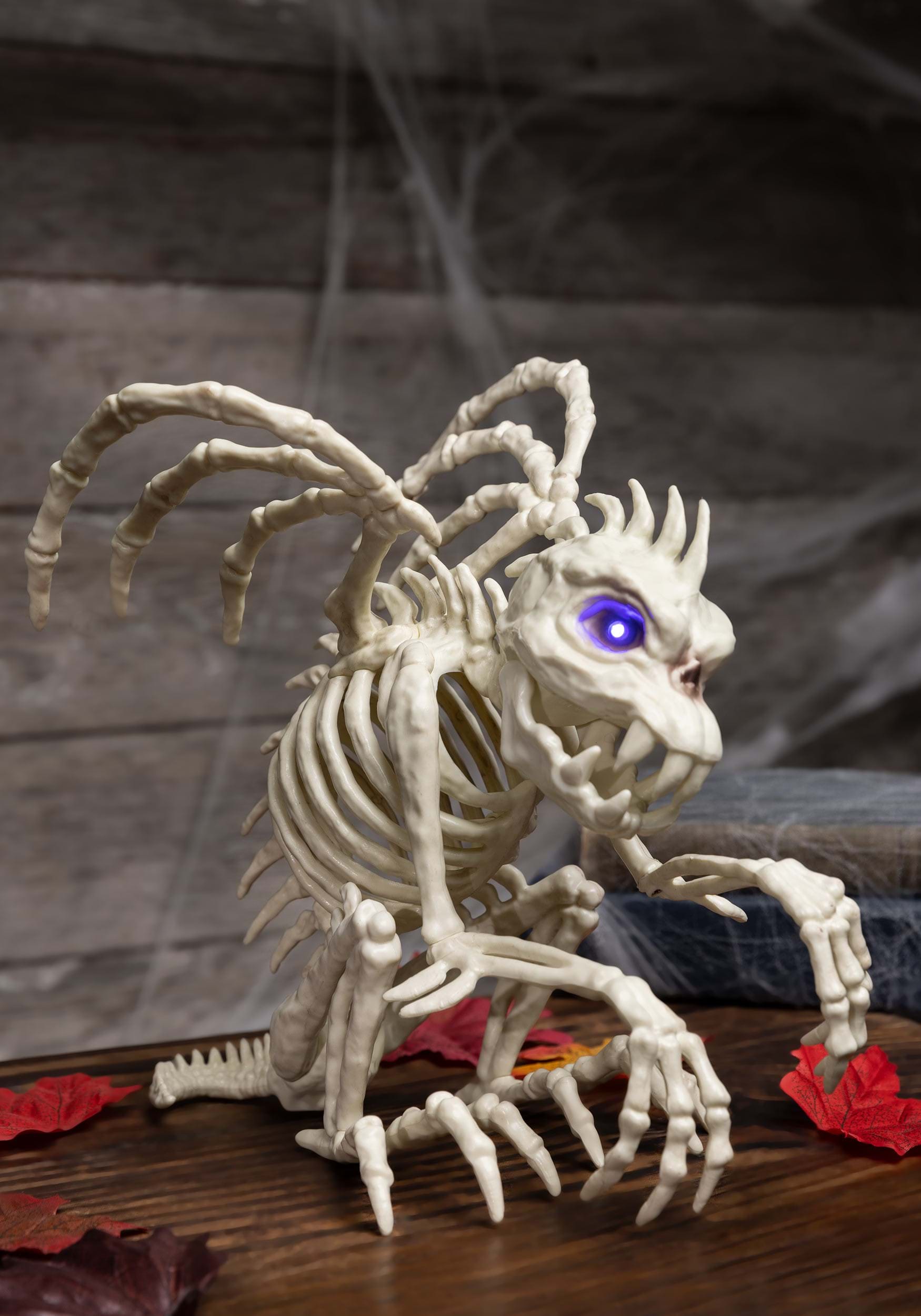 9.5" Gargoyle Skeleton with Lights Halloween Decoration