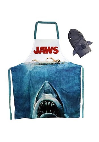 Jaws Apron and Oven Mit