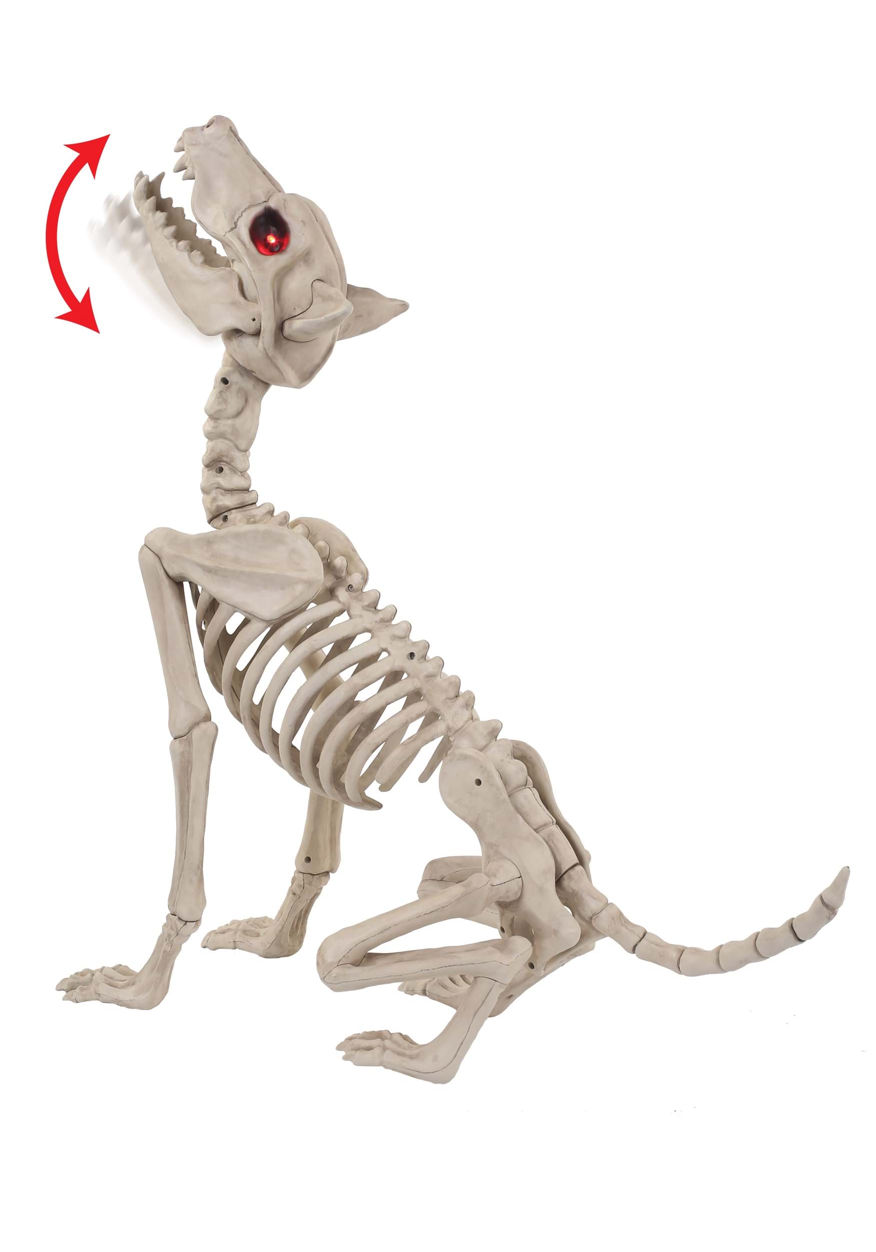 27-Inch Animated Howling Bonez Dog Skeleton Decoration | Animal Skeletons
