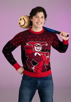 Adult Harley Quinn Hammer Time Ugly Christmas Sweater Alt 2